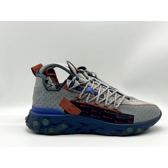Nike Men Shoes Size 5.5 React WR iSPA “Wolf Grey” 2019 Women Size 7.5 Sneakers